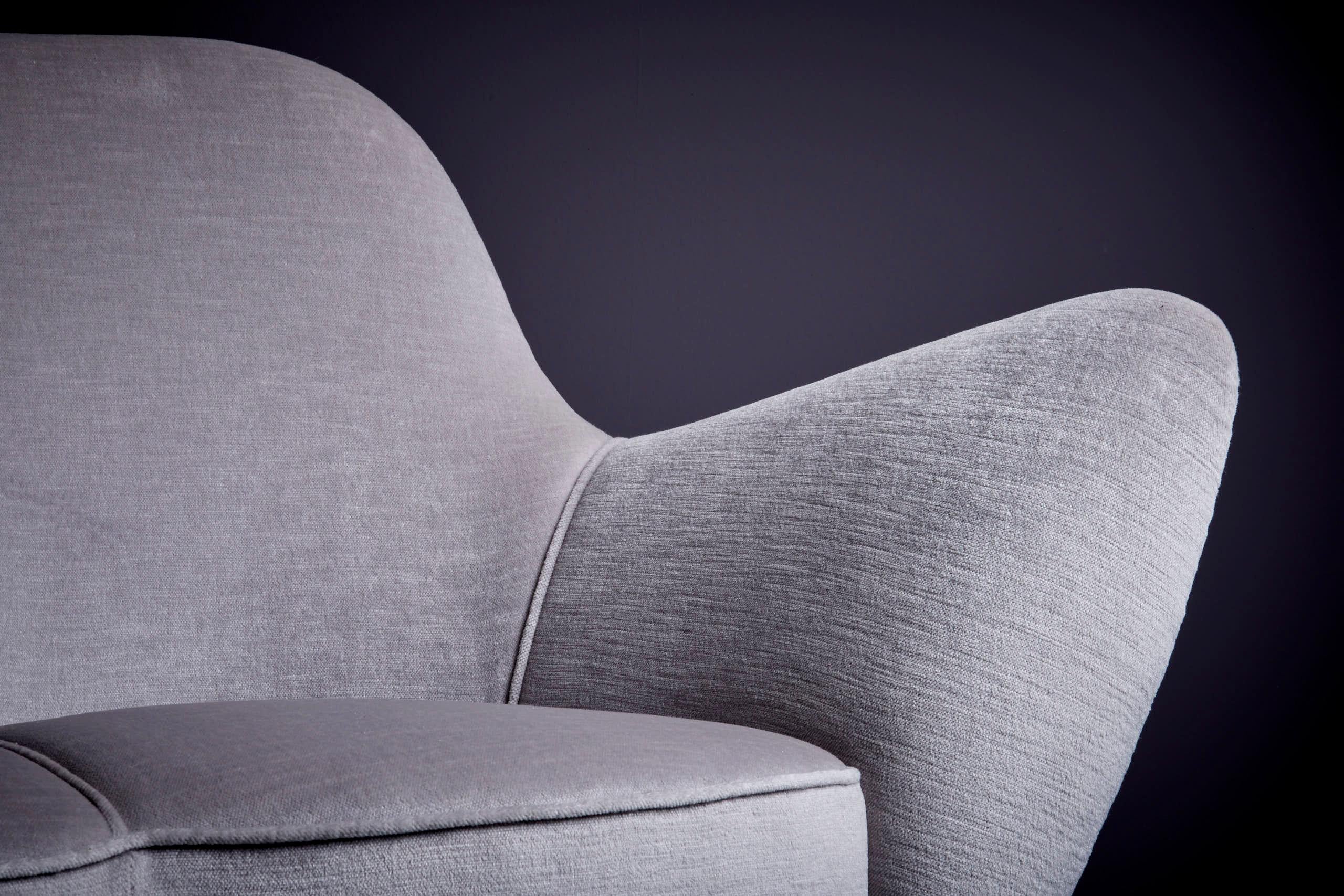Mid-Century Modern Guglielmo Veronesi for ISA Bergamo la perla Sofa and Lounge Chairs in Gray