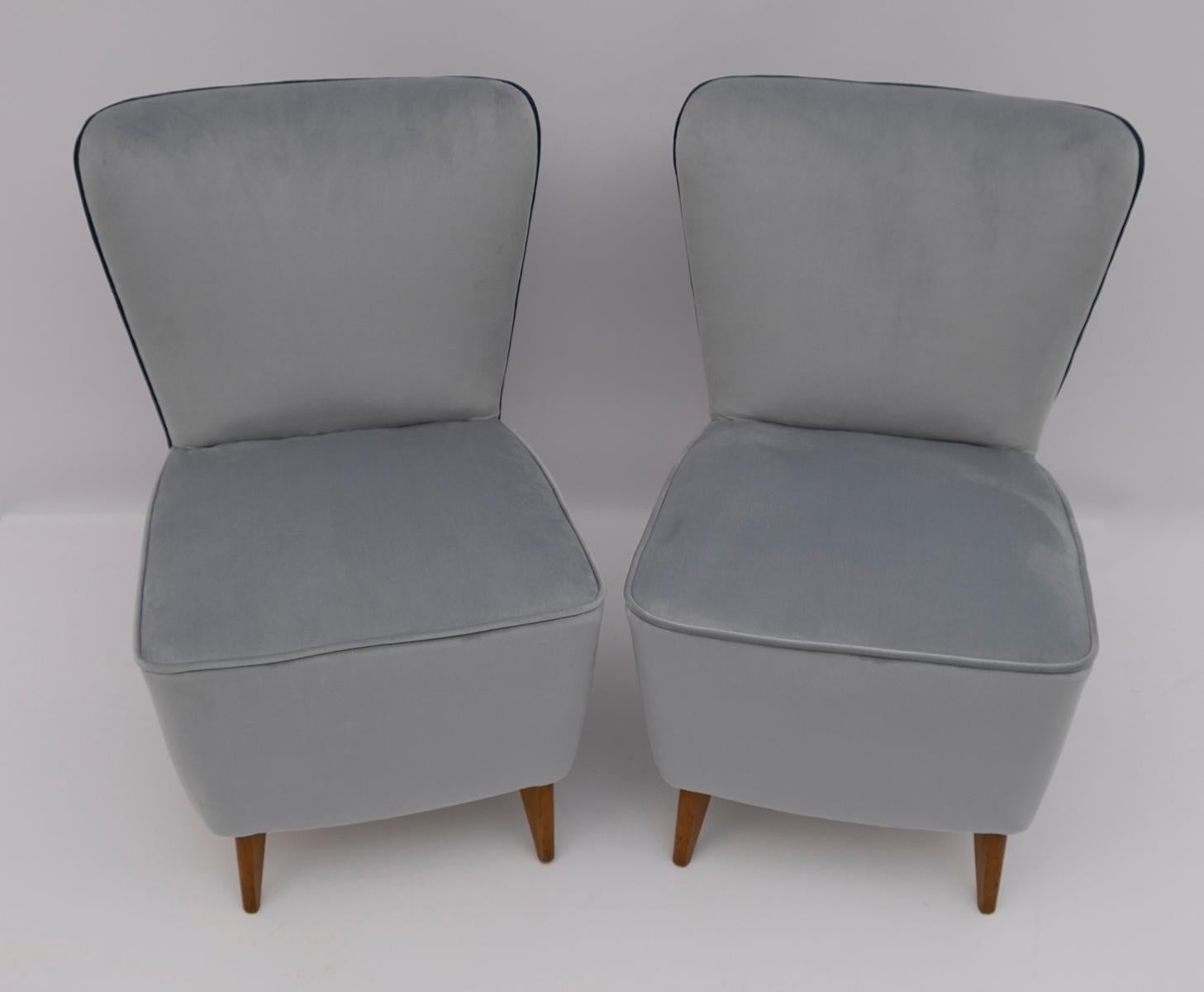 Mid-20th Century Guglielmo Veronesi Mid-Century Modern Italian Small Armchairs for I.S.A., Pair For Sale