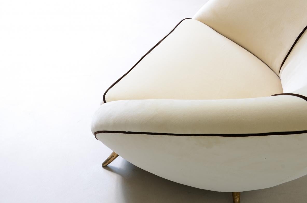 Guglielmo Veronesi, paire de fauteuils recouverts de velours Excellent état - En vente à Milano, IT