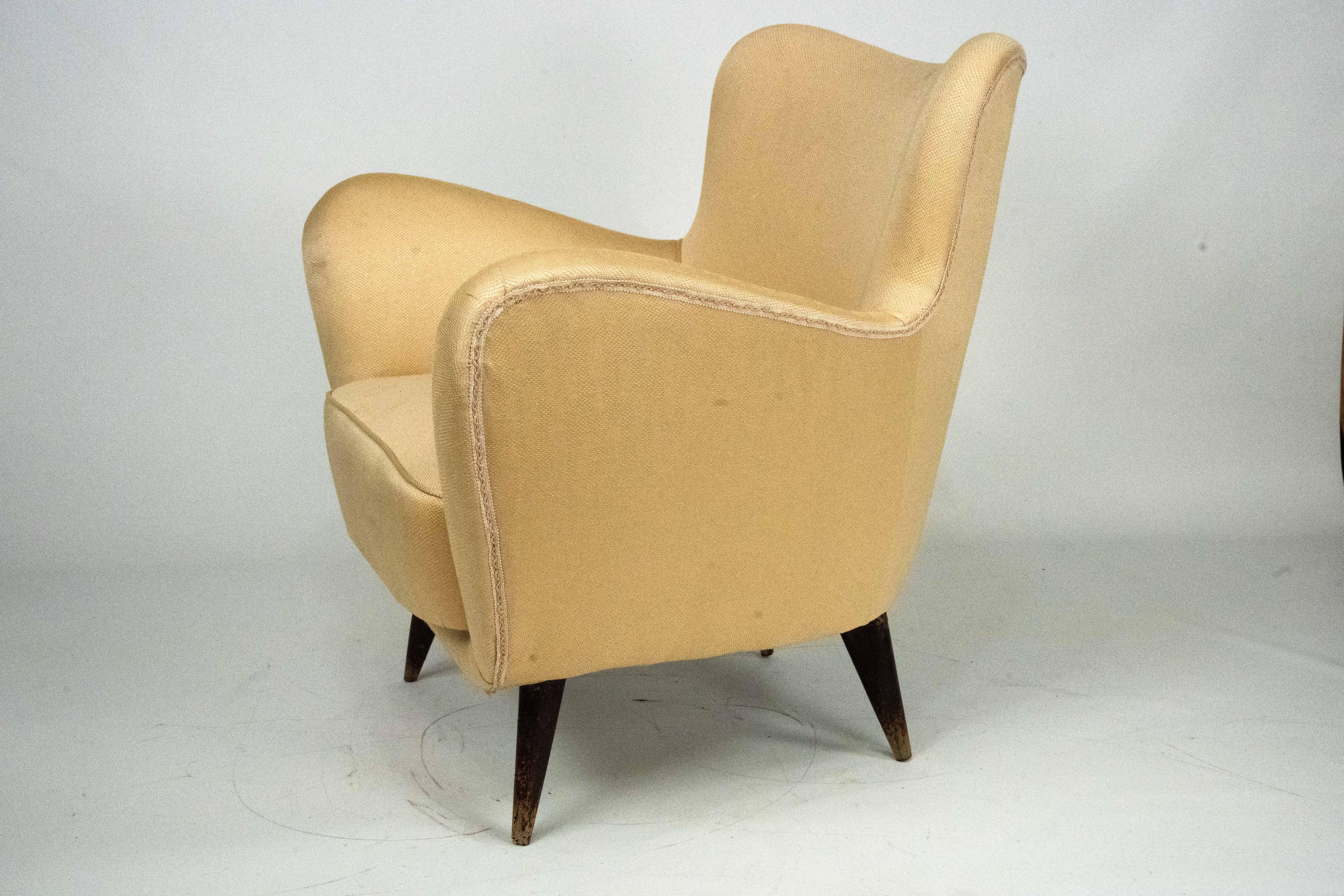 Sillón de salón escultural Guglielmo Veronesi, Italia, años 50 en venta 3