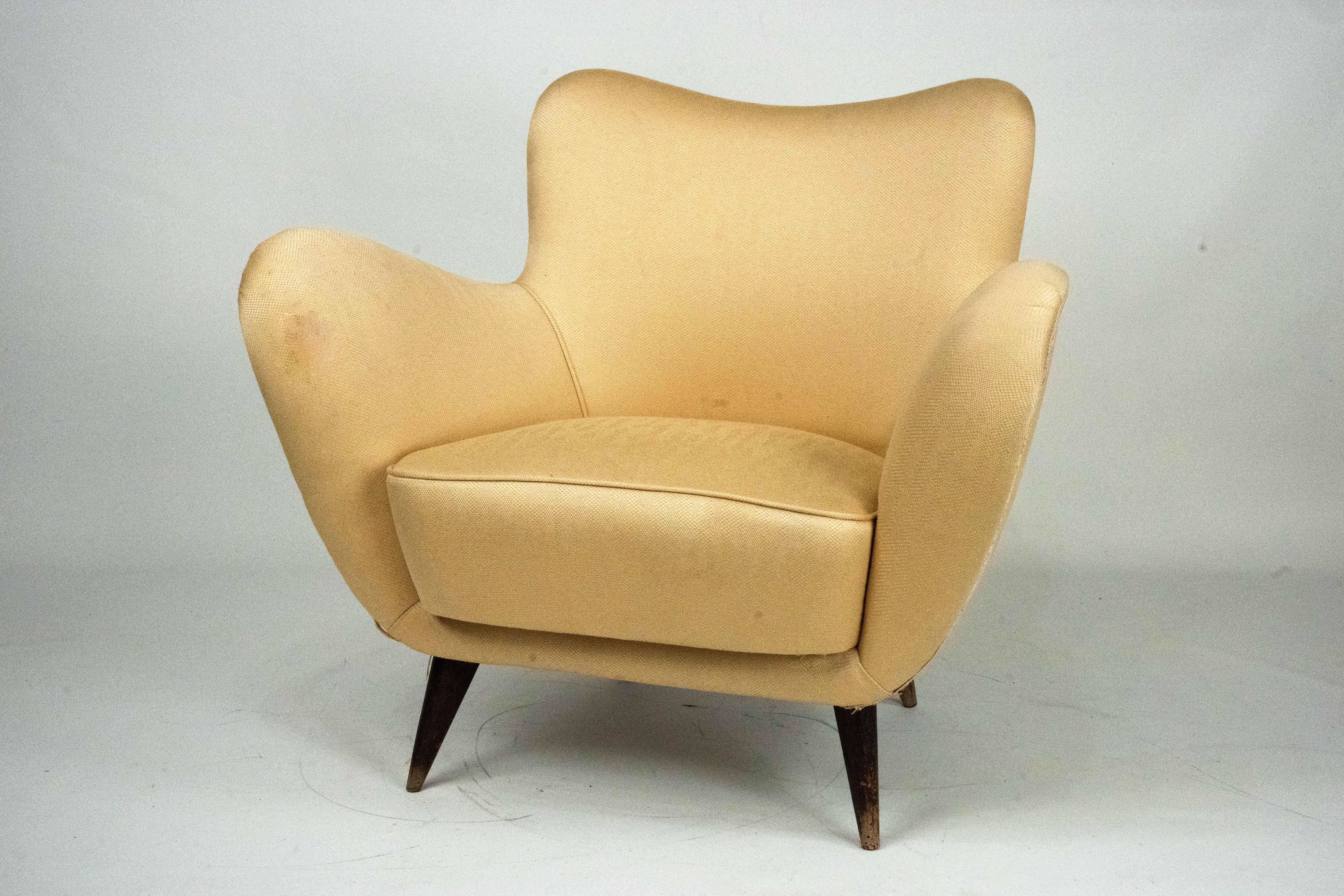 Sillón de salón escultural Guglielmo Veronesi, Italia, años 50 en venta 4