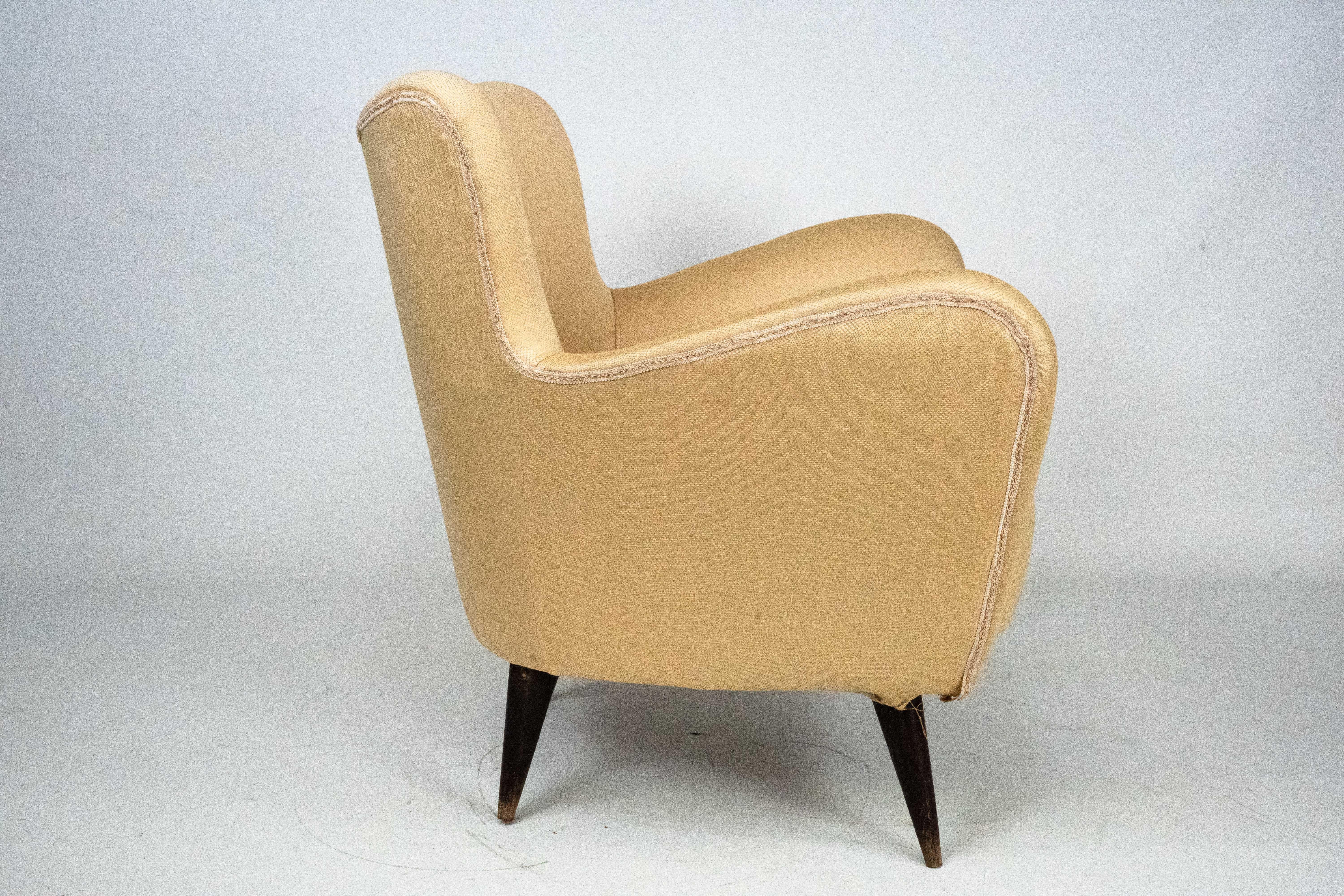 Sillón de salón escultural Guglielmo Veronesi, Italia, años 50 siglo XX en venta
