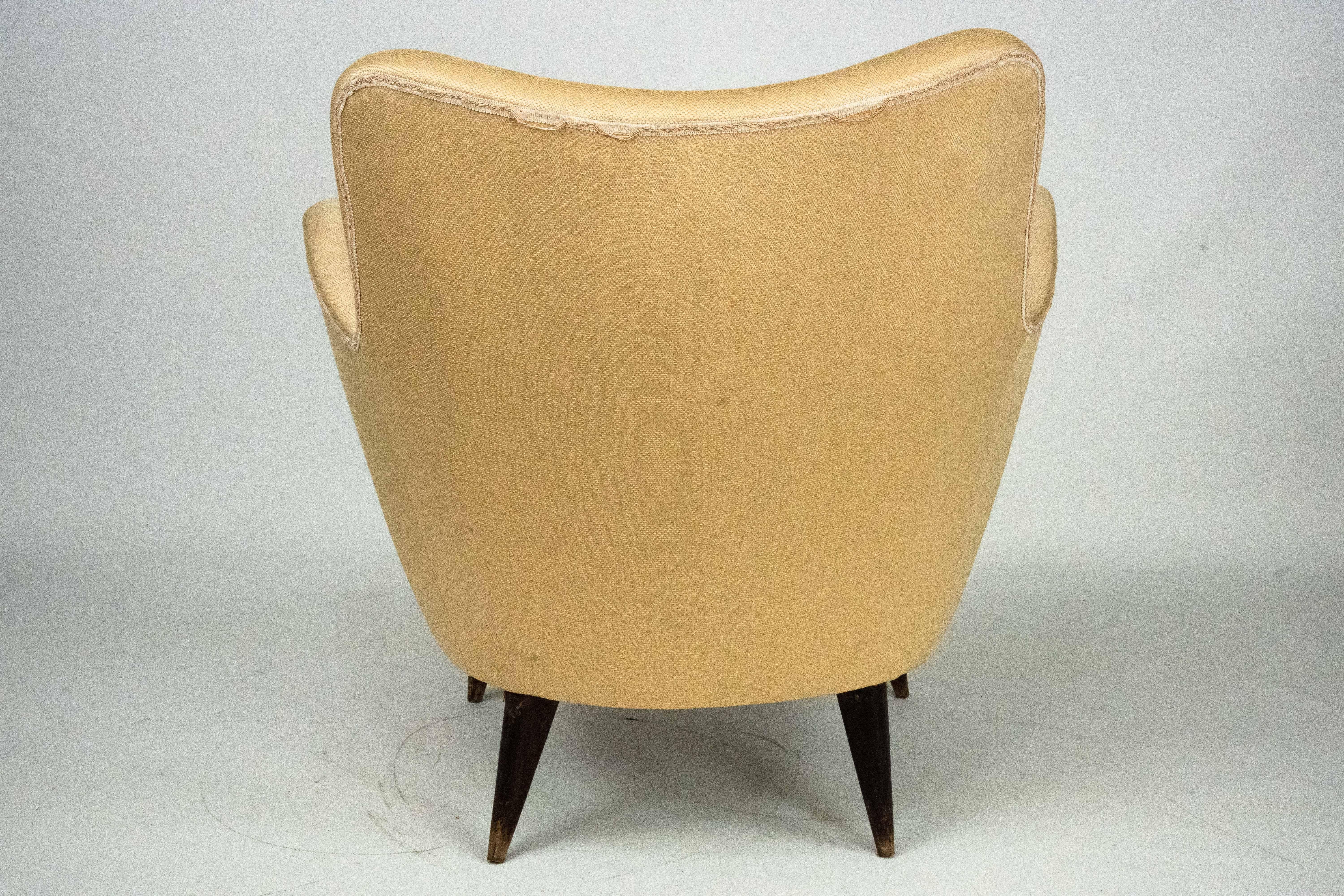 Sillón de salón escultural Guglielmo Veronesi, Italia, años 50 en venta 1