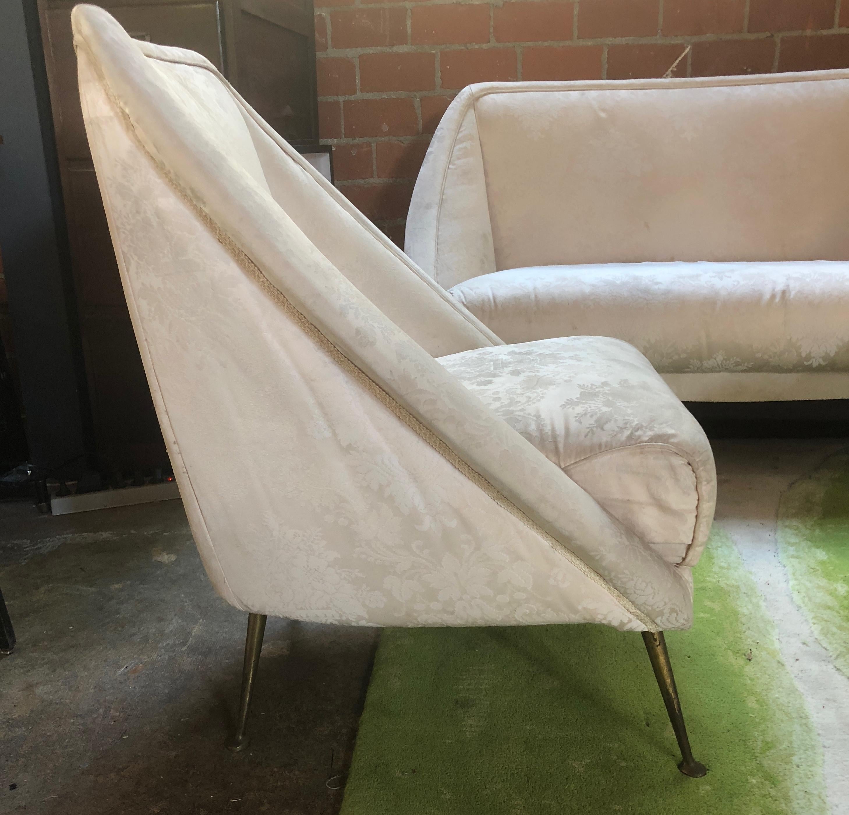 Guglielmo Veronesi Settee with Two Lounge Chairs In Good Condition In Los Angeles, CA