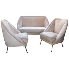 Guglielmo Veronesi Settee with Two Lounge Chairs