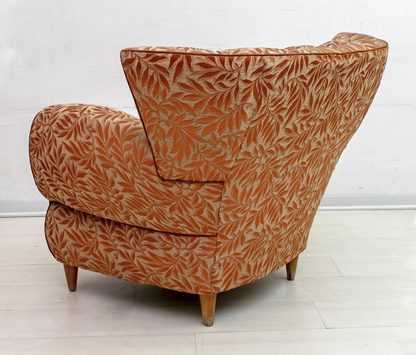 Italienisches Art-déco-Sofa und zwei Sessel von Gugliemo Ulrich, 1940er Jahre im Angebot 4