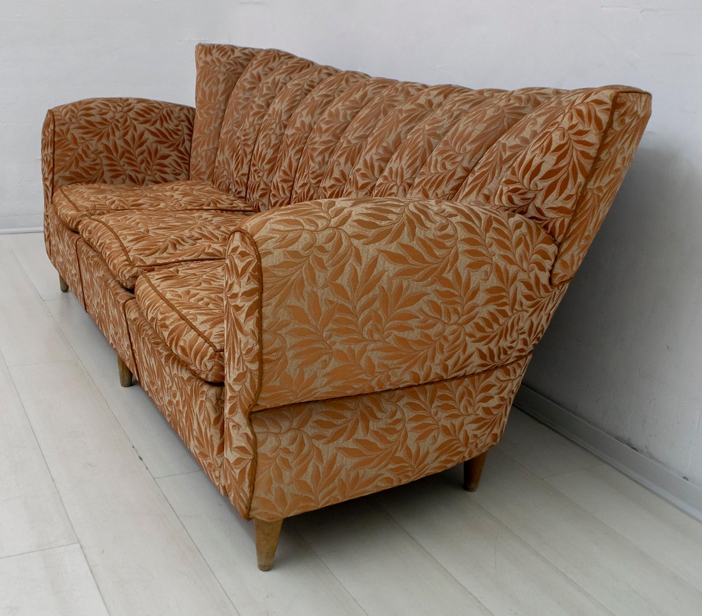 Italienisches Art-déco-Sofa und zwei Sessel von Gugliemo Ulrich, 1940er Jahre im Angebot 11