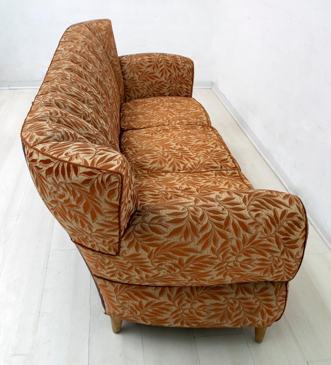Italienisches Art-déco-Sofa und zwei Sessel von Gugliemo Ulrich, 1940er Jahre im Angebot 12