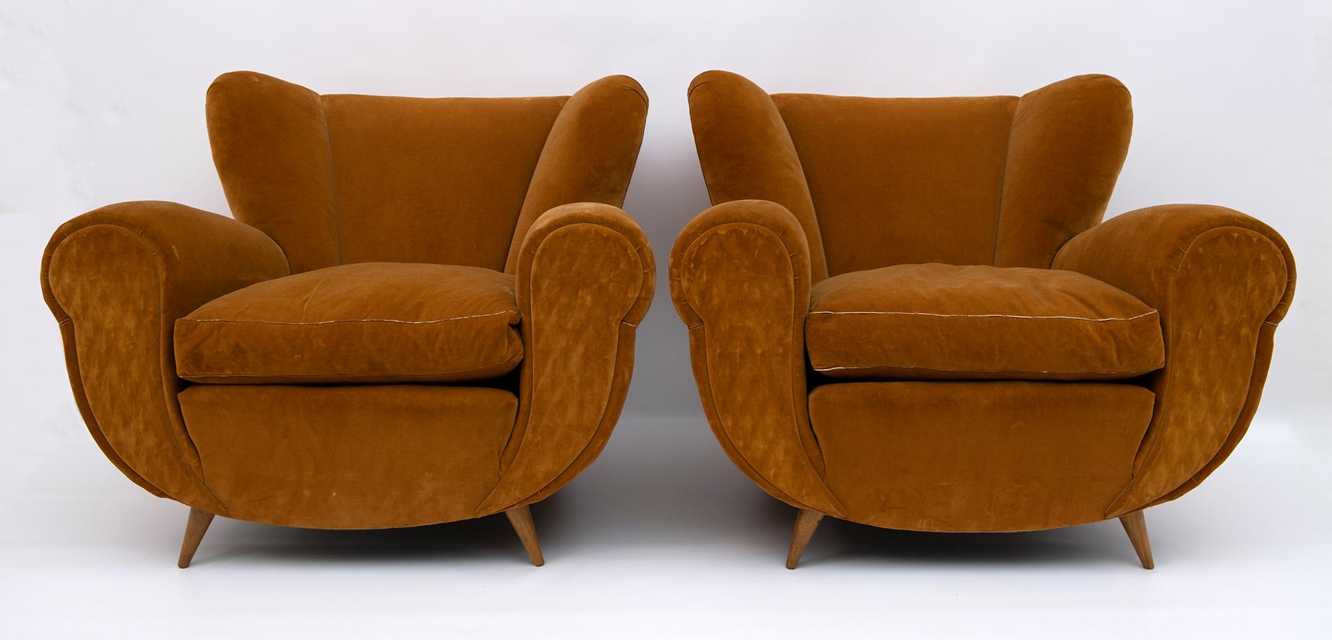 Gugliemo Ulrich Art Deco Italian Sofa and Two Armchairs, 1940s 1