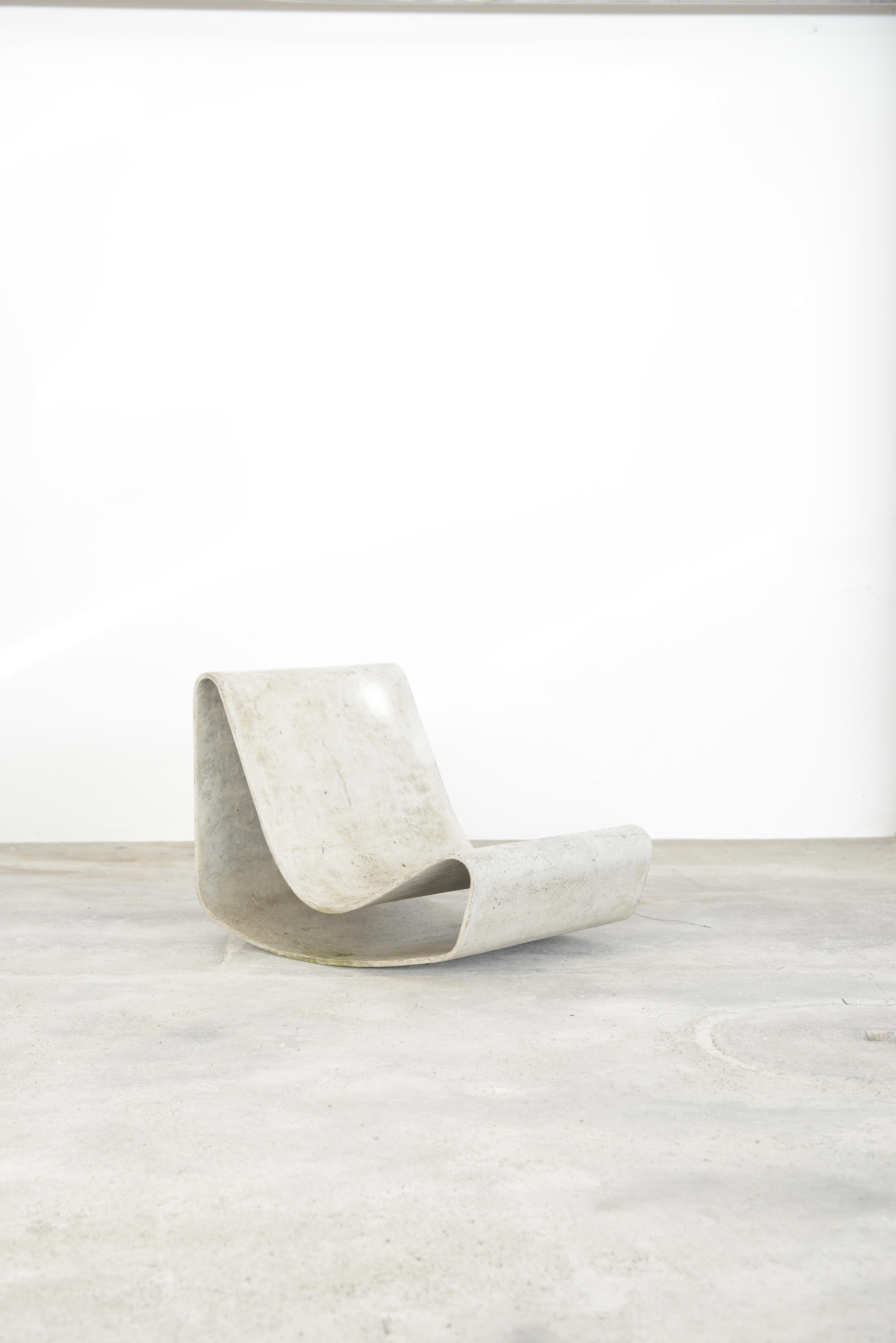 Concrete Guhl Chair by Willy Guhl '1. Edition, Special Sealed, Safe Surface'