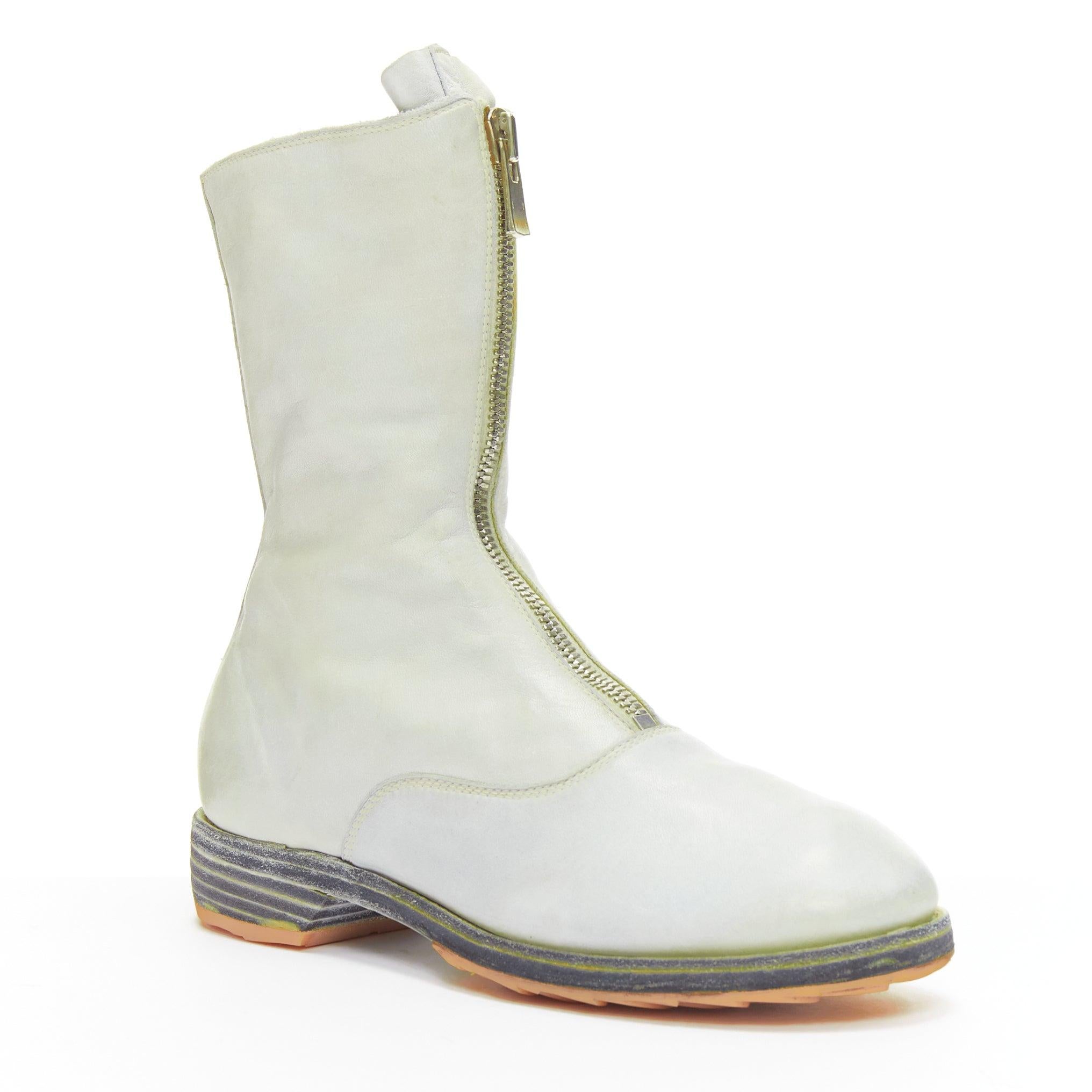 GUIDI light grey tumbled washed soft leather zip front boot EU37
Reference: JACG/A00092
Brand: Guidi
Material: Leather
Color: Grey
Pattern: Solid
Closure: Zip
Extra Details: Soft tumbled washed light grey leather. Zip front closure. Stacked wooden
