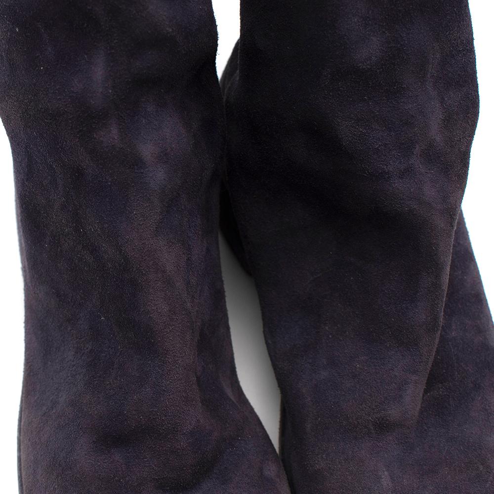 Black Guidi Suede Distressed Zipped Boots 43 For Sale