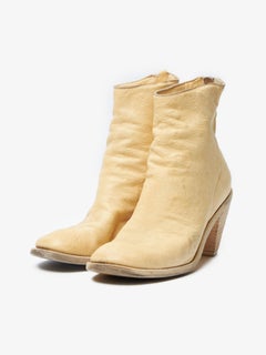 Guidi  Backzip Yellow Heel Boots