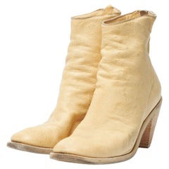 Guidi  Backzip Yellow Heel Boots