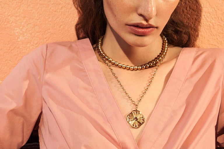 YG ORANGE IRIDESCENT NECKLACE main image 0