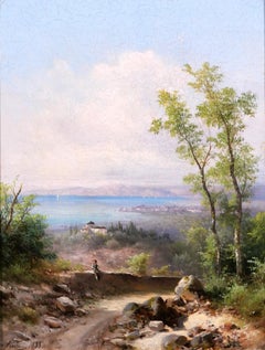 Italy, Tuscany, Landscape of Livorno from the old road to Montenero