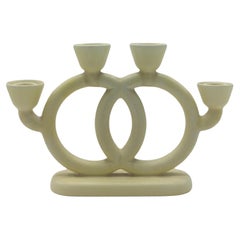 Guido Andlovitz for SCI Laveno Mod. 1278 Ceramic Candle Holder, Italy 1935