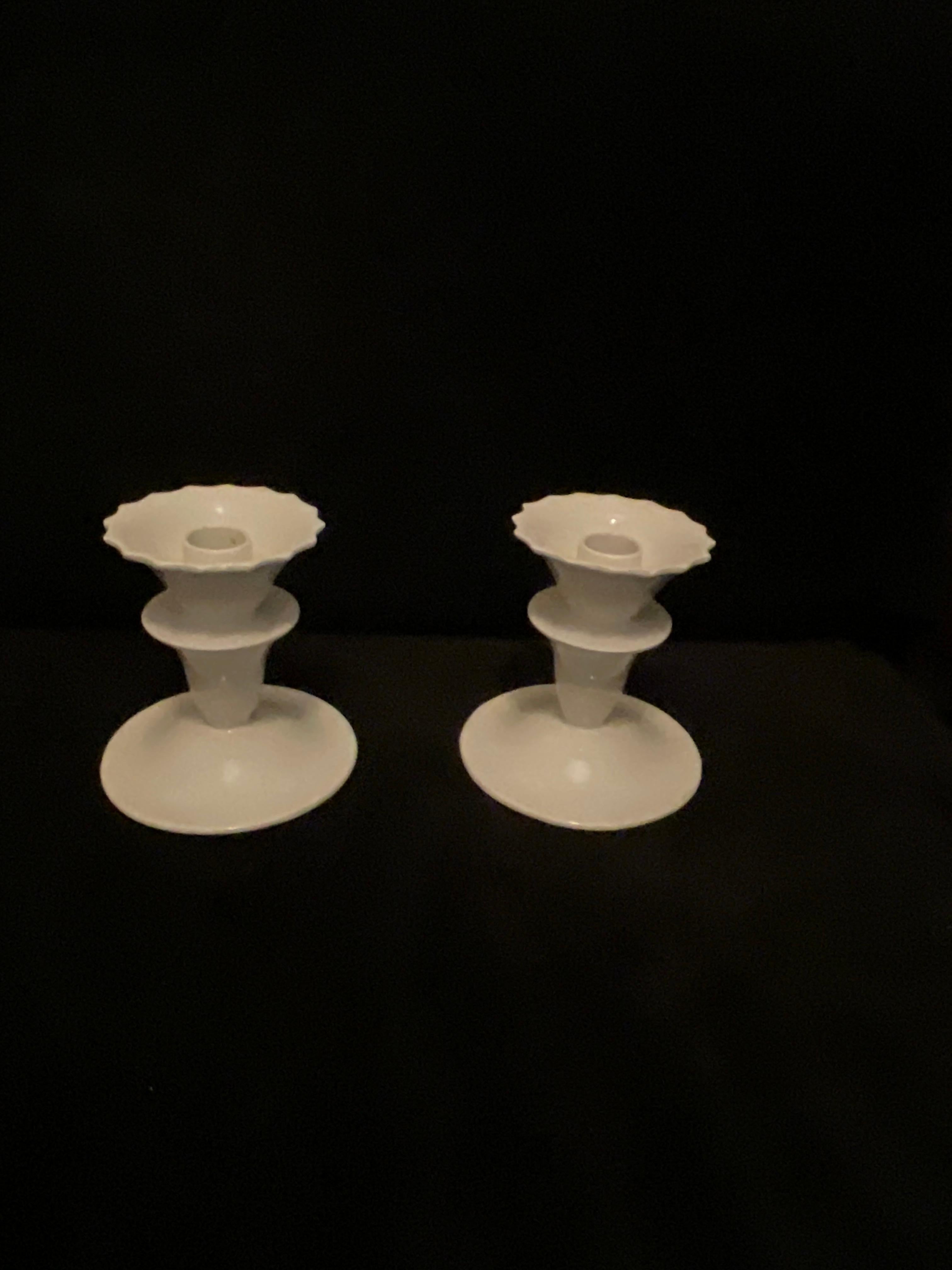 Art Déco GUIDO ANDLOVITZ - LAVENO - Coppia di candelieri in ceramica - MADE IN ITALY 1925 in vendita