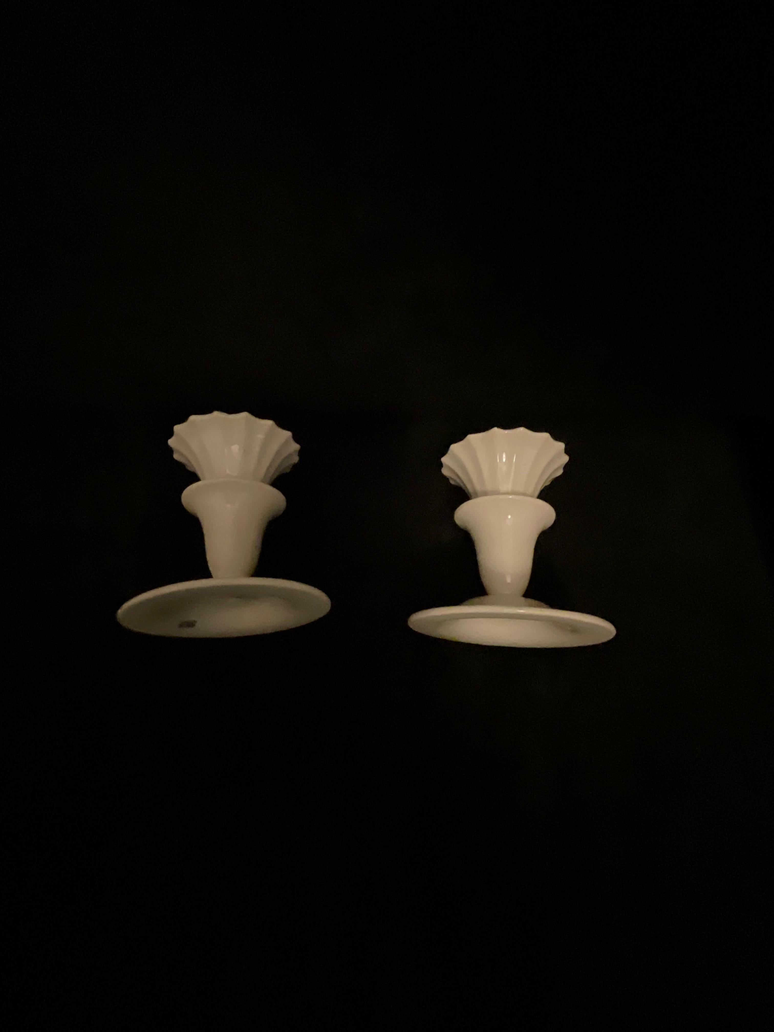 GUIDO ANDLOVITZ - LAVENO - Coppia di candelieri in ceramica - MADE IN ITALY 1925 in vendita 1