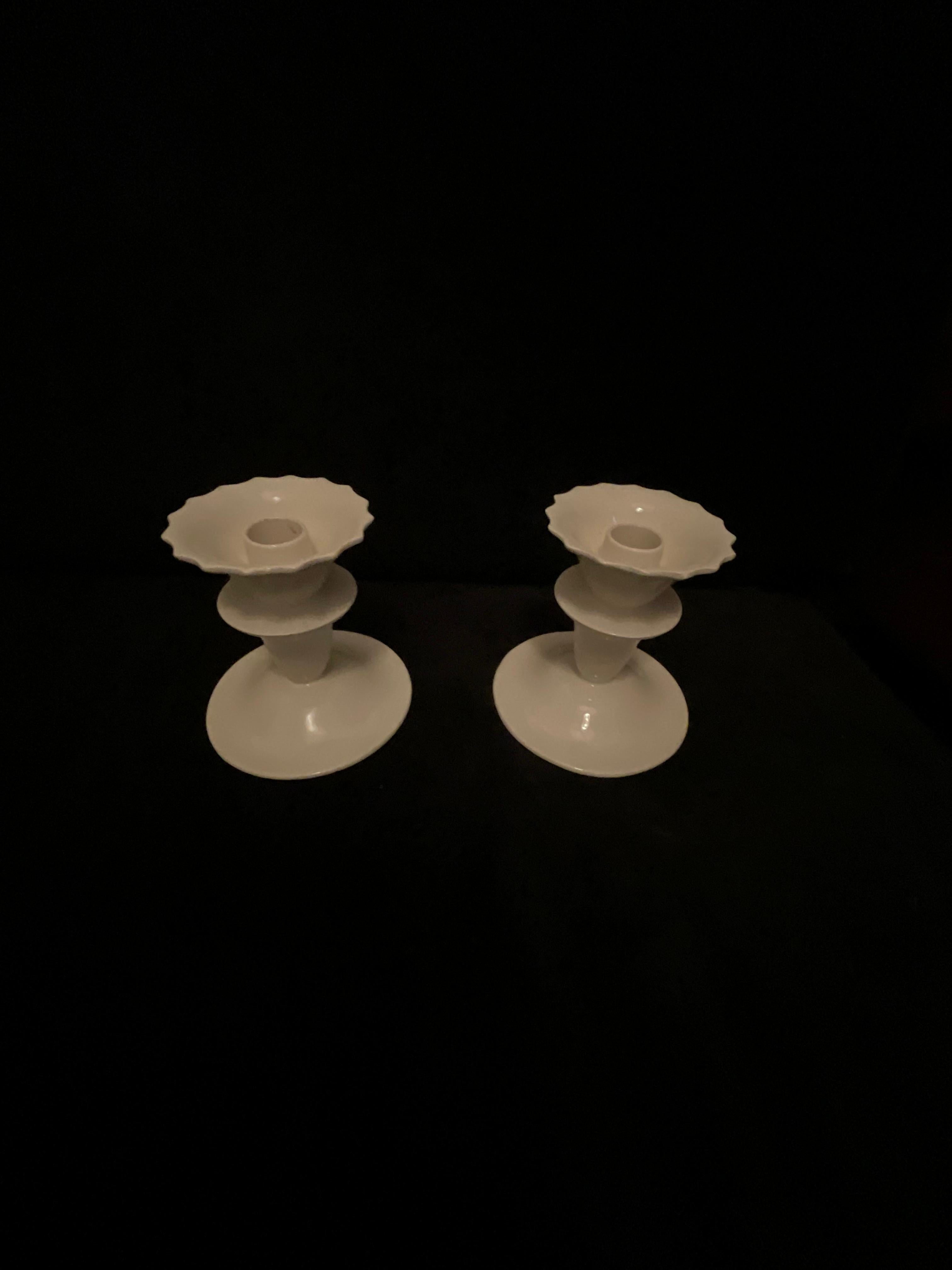 GUIDO ANDLOVITZ - LAVENO - Coppia di candelieri in ceramica - MADE IN ITALY 1925 in vendita 2