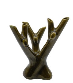 Guido Andlovitz para Laveno Corallo Florero de porcelana, Italia Años 30