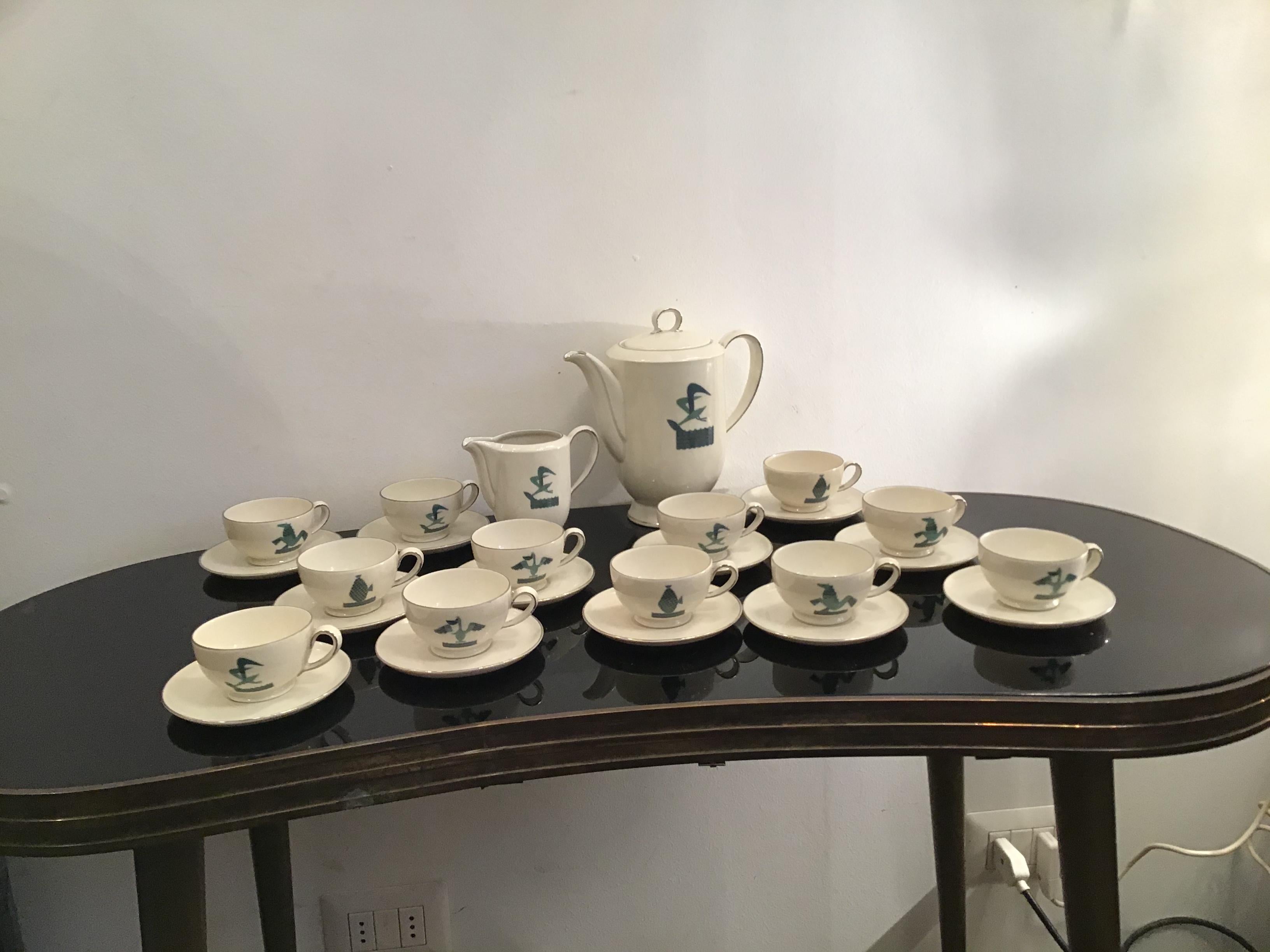 Service à café en porcelaine de Guido Andlovitz, 1930, Italie en vente 2