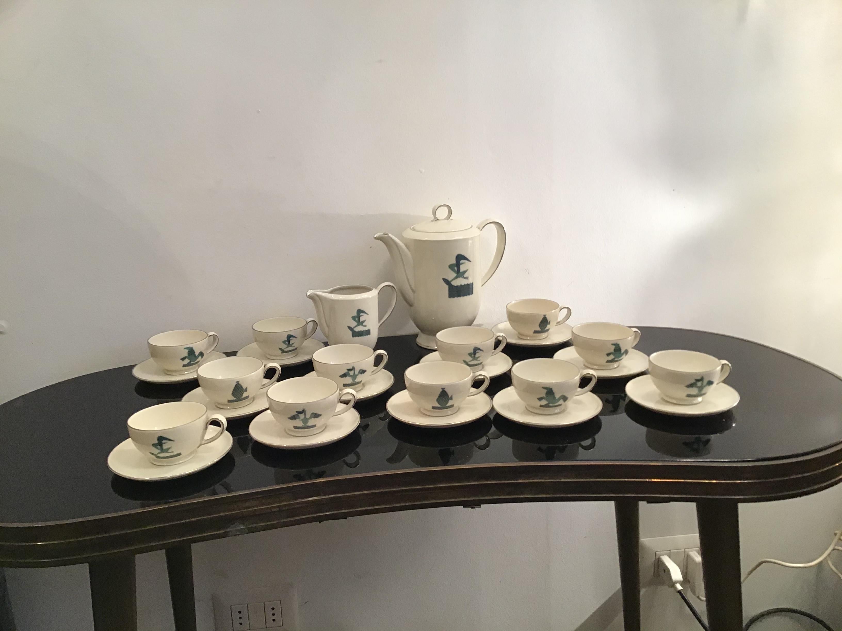 Guido Andlovitz Porcelain Coffee Service, 1930, Italy For Sale 2