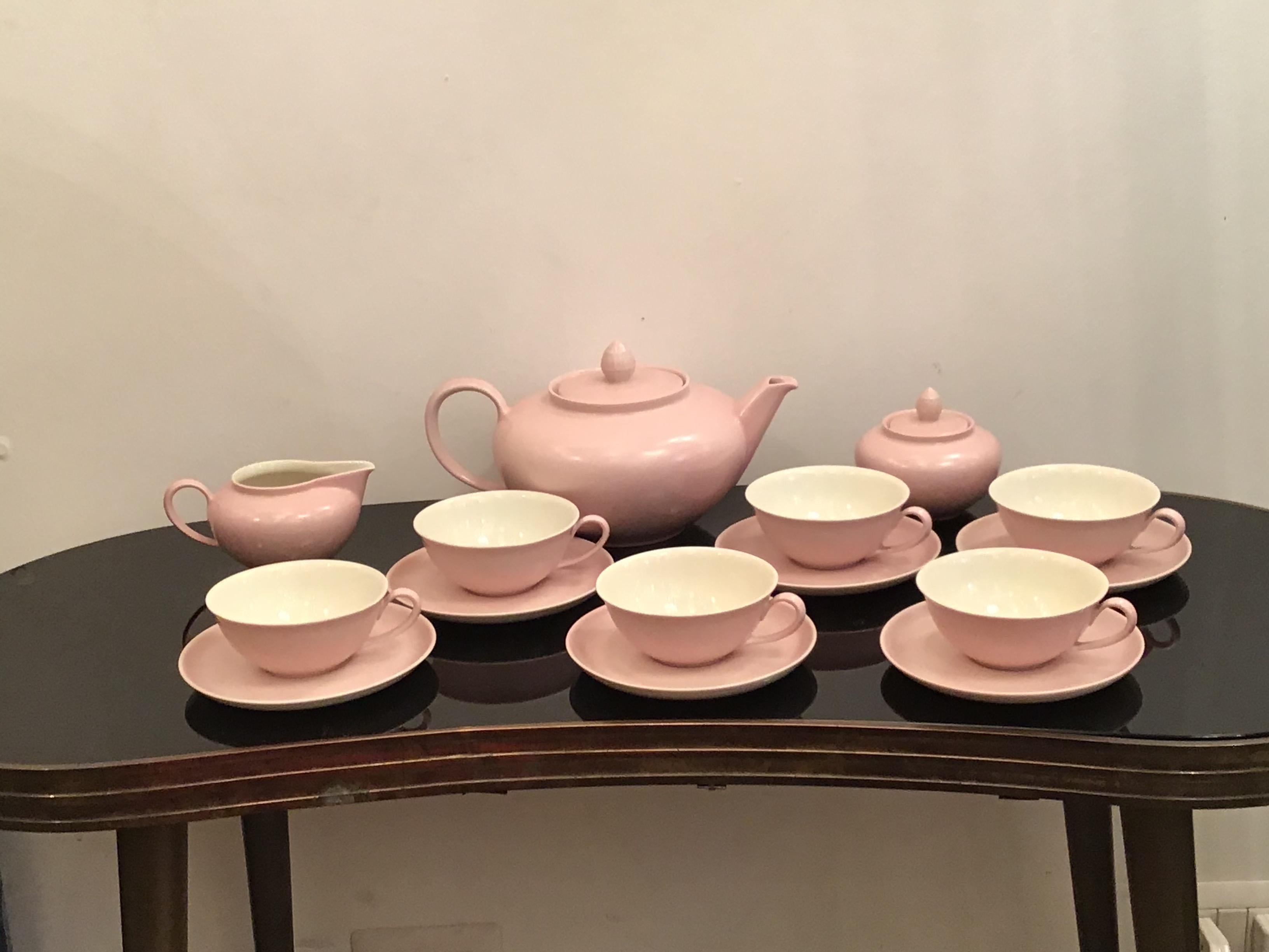 Art Deco Guido Andlovitz Porcelain Tea Cup Service, 1930, Italy For Sale