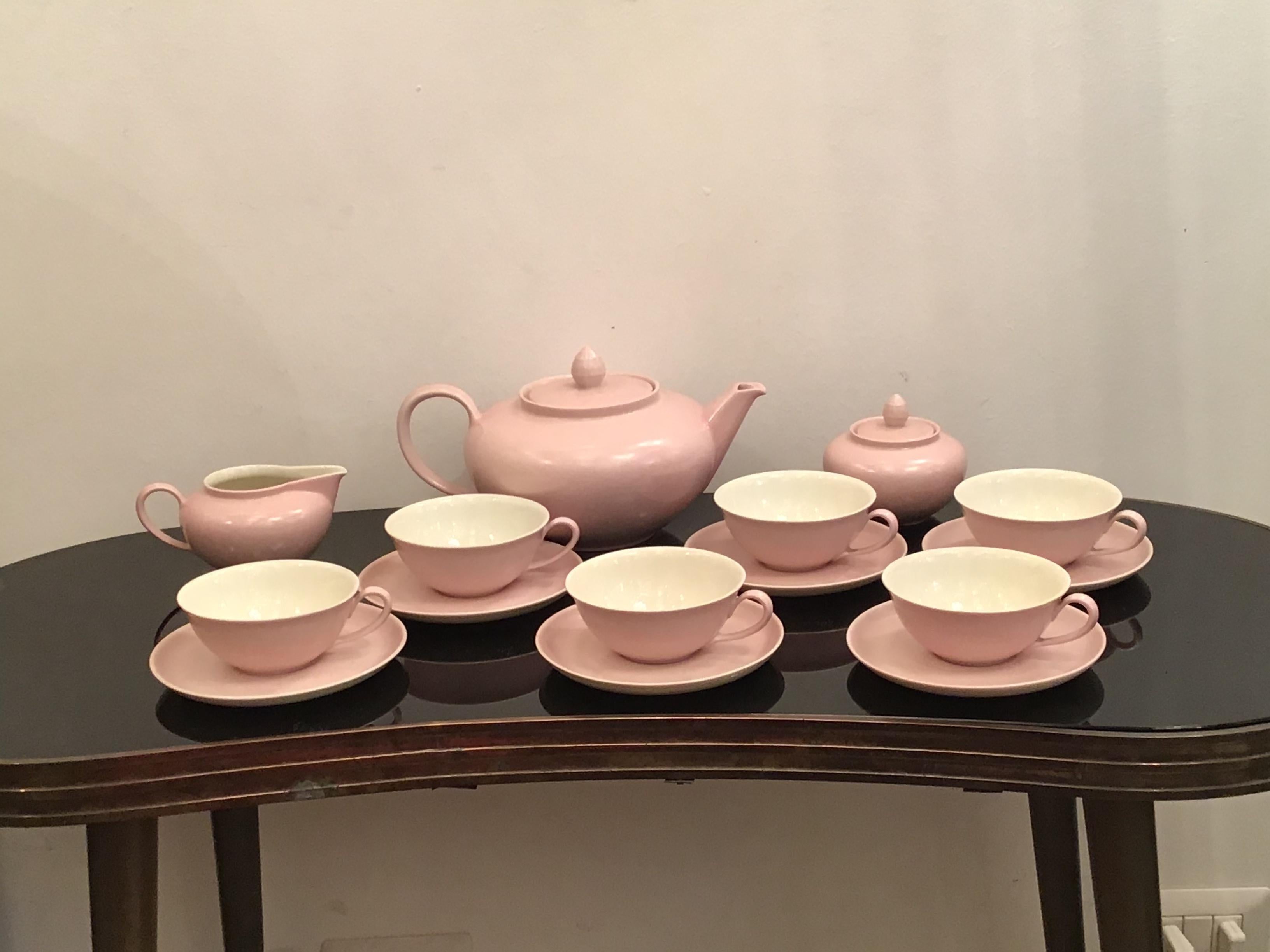 Italian Guido Andlovitz Porcelain Tea Cup Service, 1930, Italy For Sale