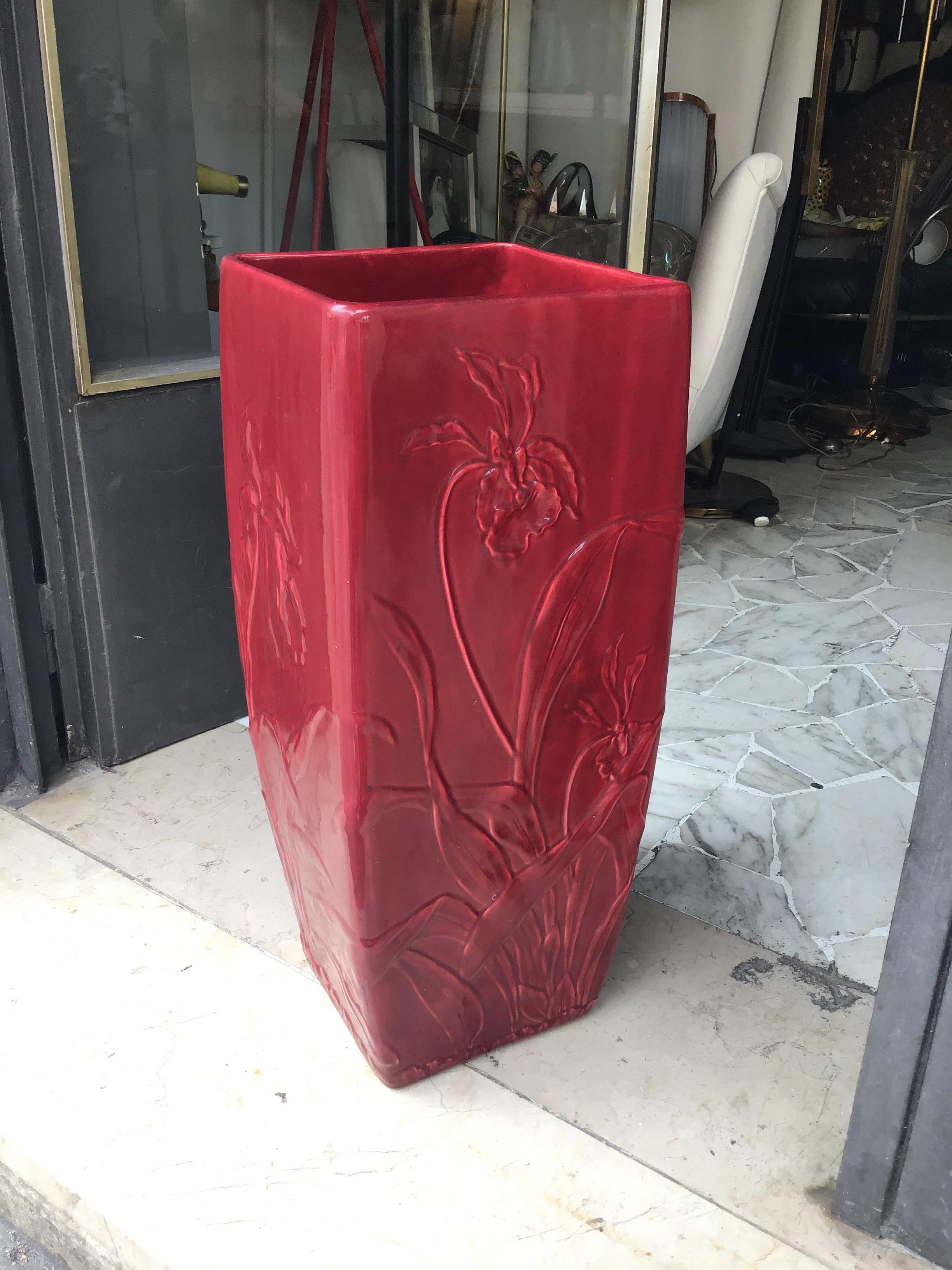 Eccezionale Portaombrelli/Vaso Ceramic 1930 Italia 