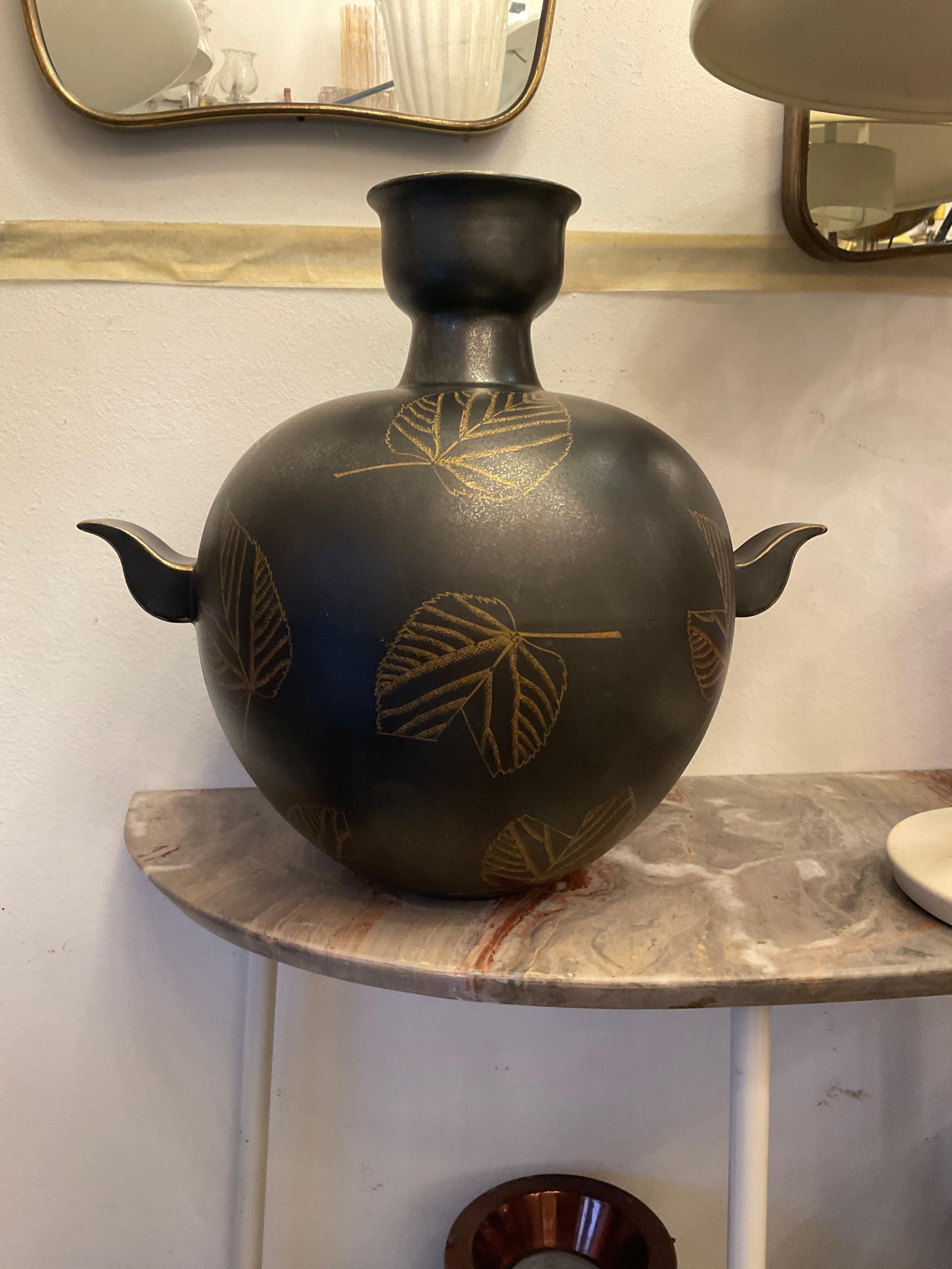 GUIDO ANDLOVITZ - Vase modèle MONZA 46  faïence à forte émissivité -  ITALIE 1930 en vente 10