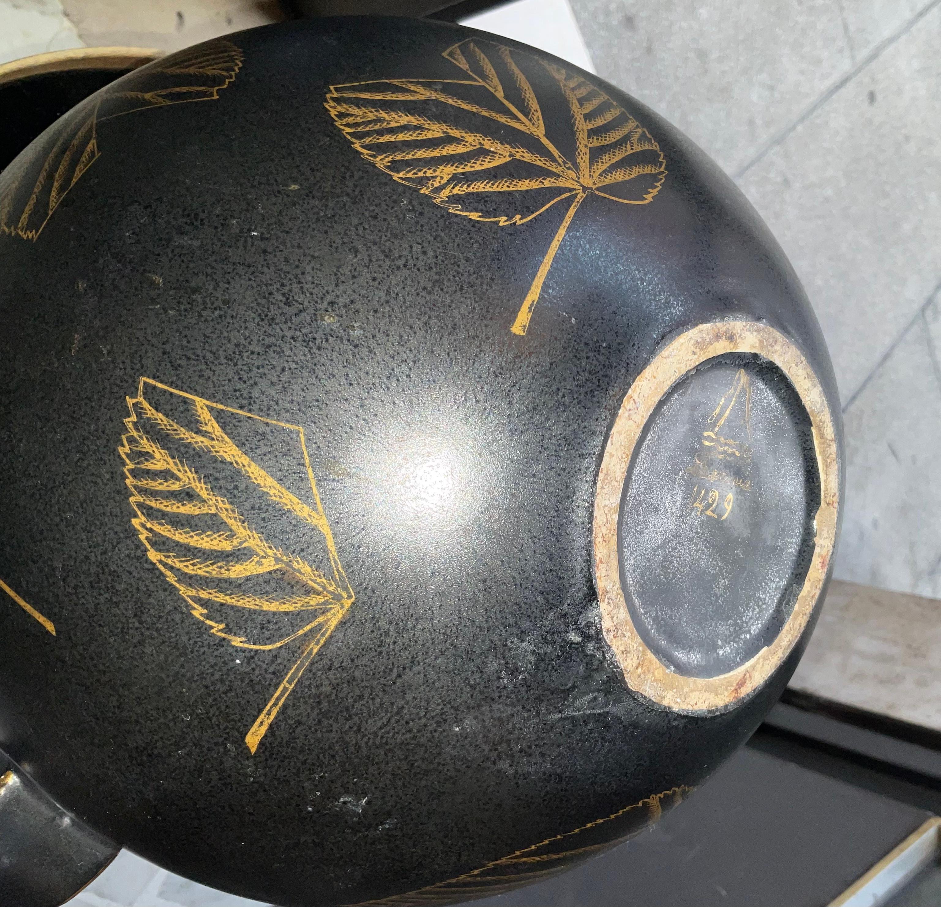 GUIDO ANDLOVITZ - Vase modèle MONZA 46  faïence à forte émissivité -  ITALIE 1930 en vente 2