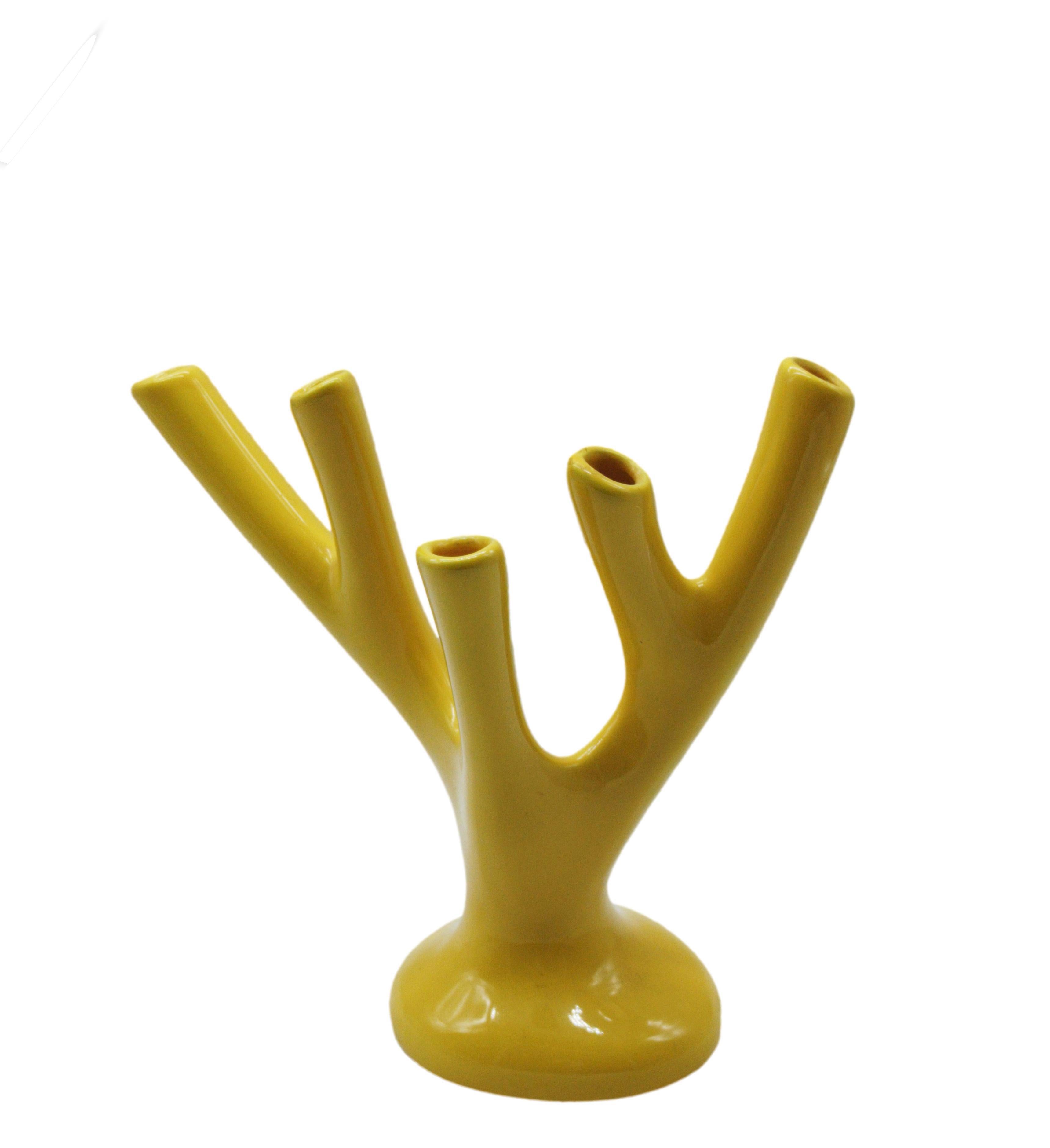 Mid-Century Modern Guido Andolivitz per Laveno Vaso in Ceramica 