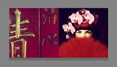 A suble love EROS Mounted on Plexiglas, Diptych, 10x20 in (25x50cm)