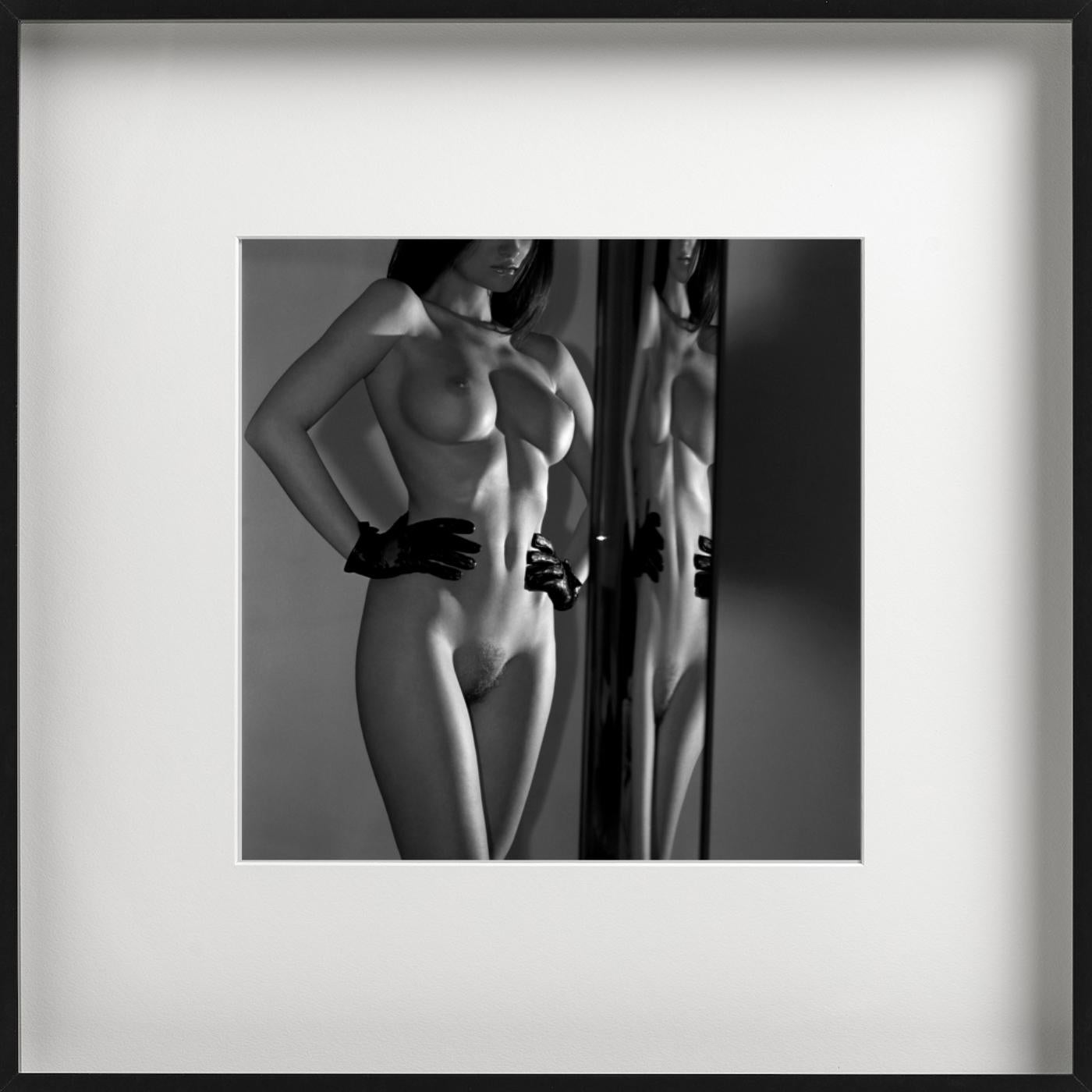 'Always moving upward' - nude with mirror, fine art photography, 2006 - Photograph by Guido Argentini