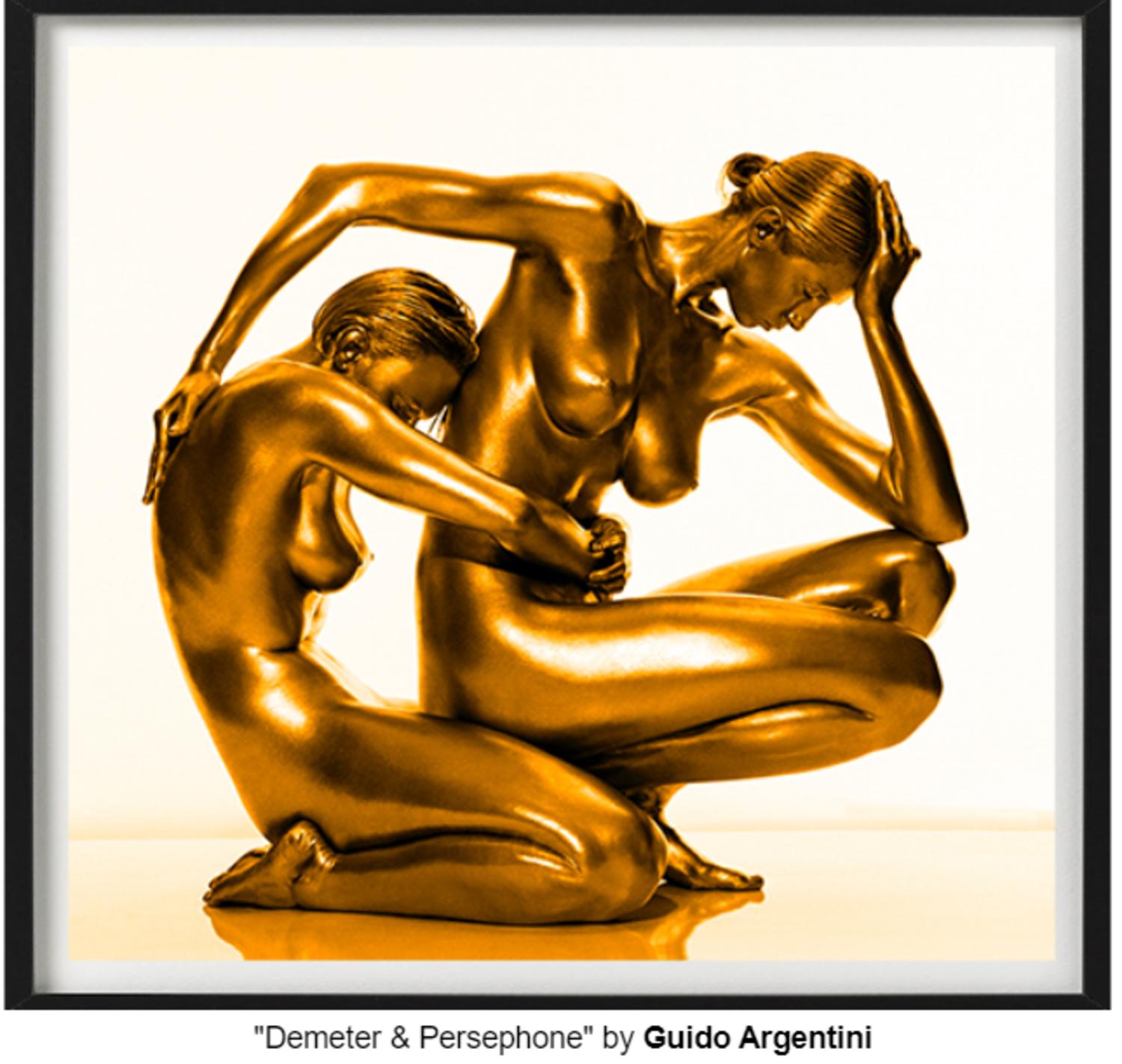 Guido Argentini Nude Photograph - Demeter and Persephone - golden series