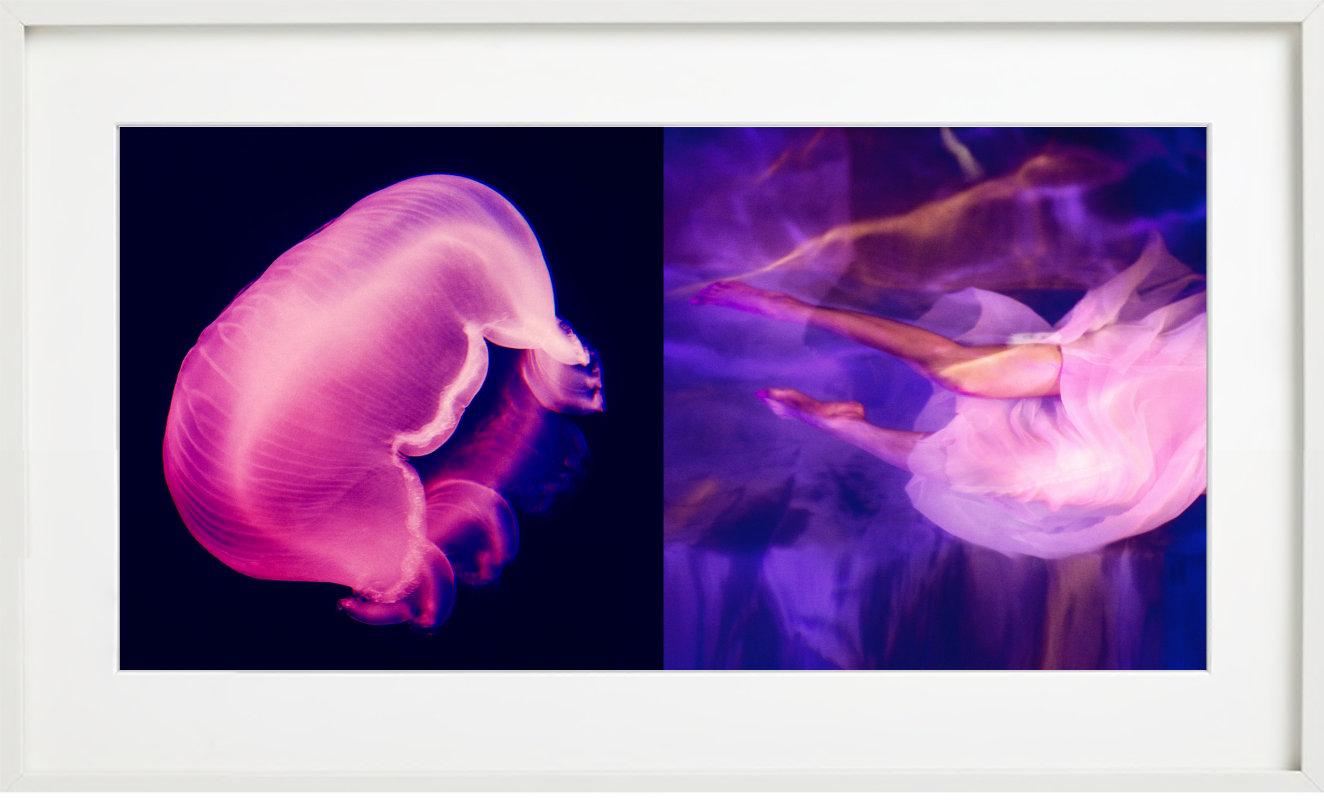 Diptychon: Washed by the moonlight - Pink and Purple, Fine Art Photography, 2015 For Sale 4