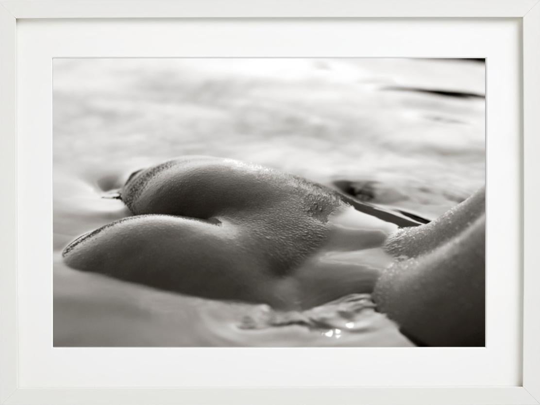 Gaia in Water, Greece - Nude Model swimming, fine art photography For Sale 1