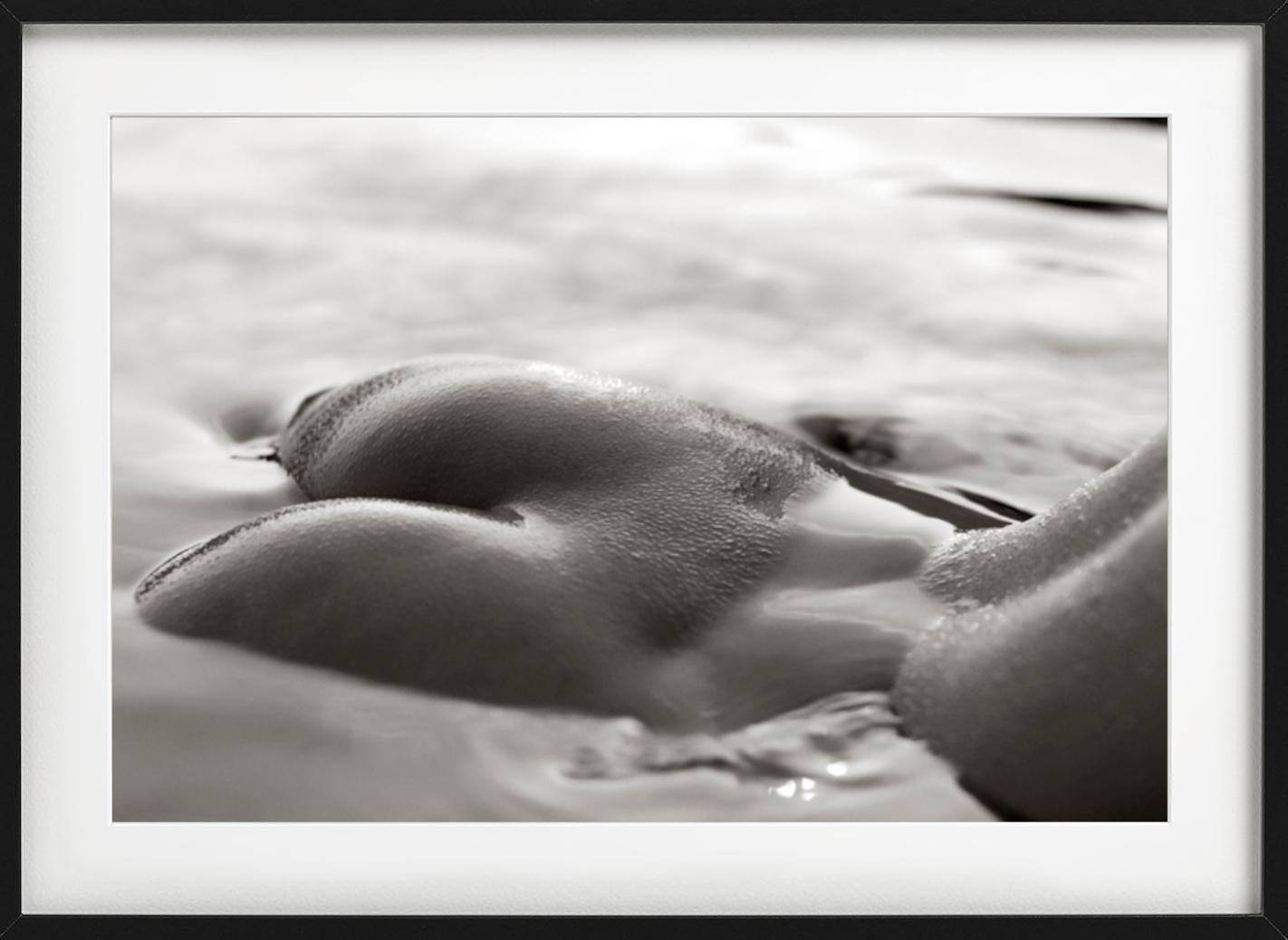 Gaia in Water, Greece - Nude Model swimming, fine art photography For Sale 2