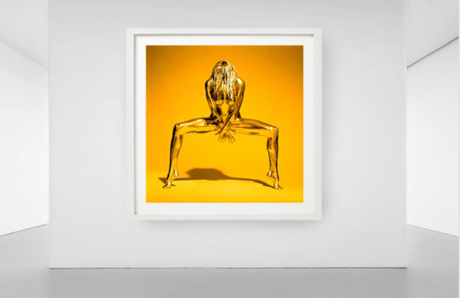 Golden Eye - naked woman covered with gold - Photograph by Guido Argentini