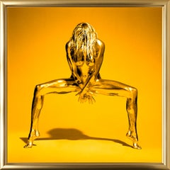 Goldeneye - Nude Model painted in gold, Fine Art Photography, 2020