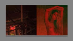 Lie red hail EROS Mounted on Plexiglas, Diptych, 10x20 in (25x50cm)
