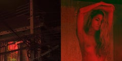Lie red hail EROS Mounted on Plexiglas, Diptych, 10x20 in (25x50cm)