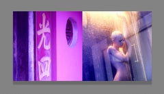 Like a wild rose EROS Mounted on Plexiglas, Diptych, 10x20 in (25x50cm)