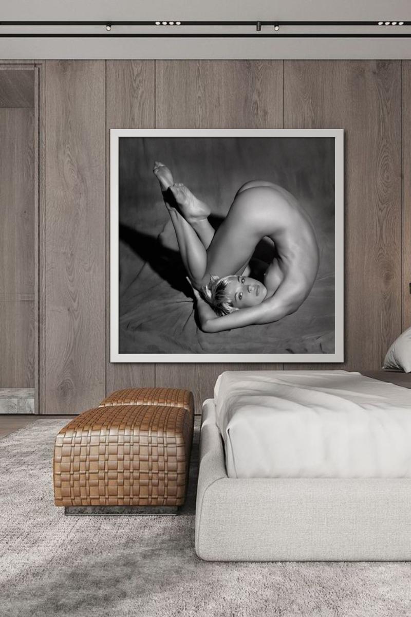 Neither the beginning nor the end - acrobatic nude, fine art photography, 1996 - Black Black and White Photograph by Guido Argentini