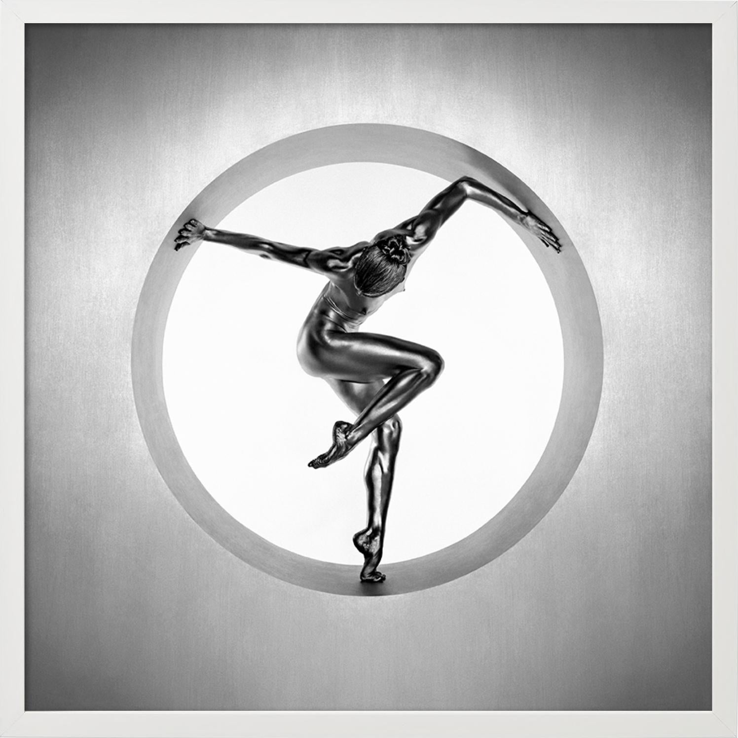 Nemesis - Nude Model painted in silver, Fine Art Photography For Sale 2