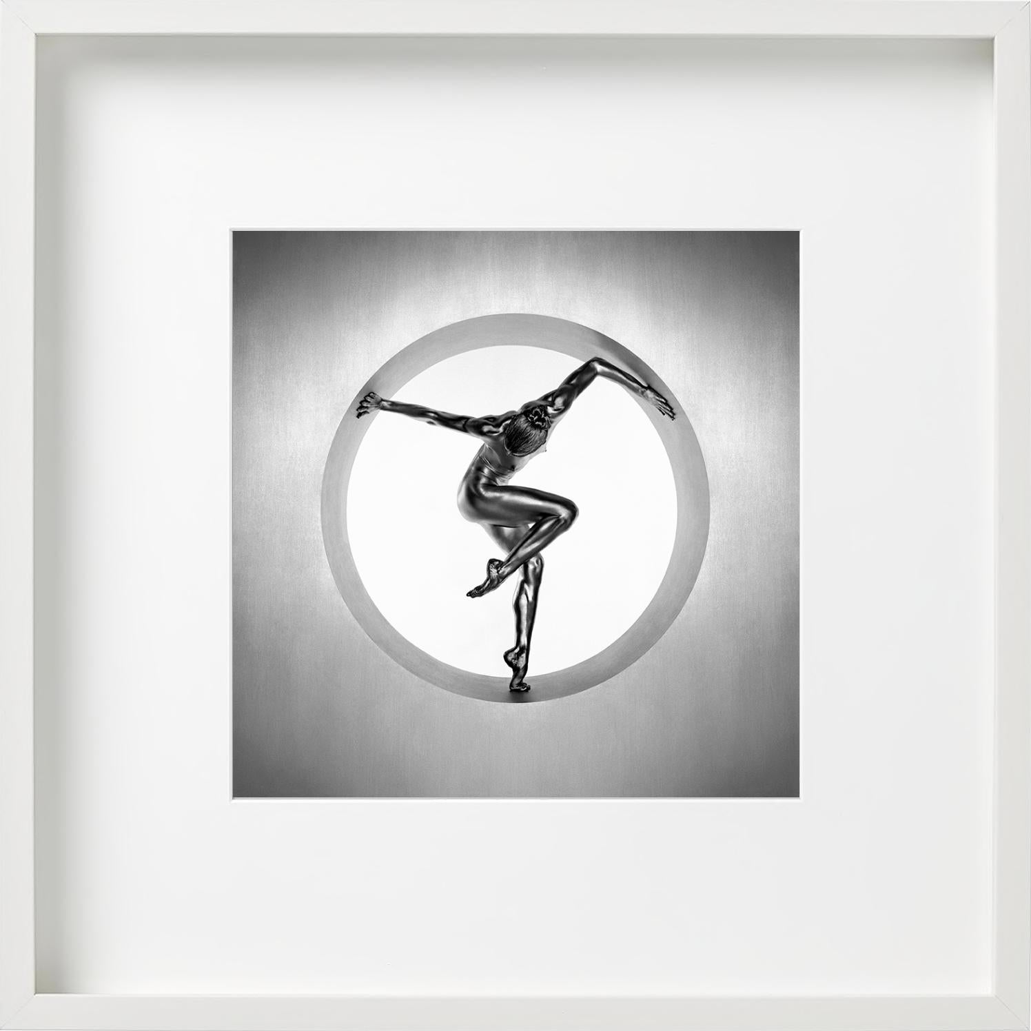 Nemesis - Nude Model painted in silver, Fine Art Photography For Sale 3