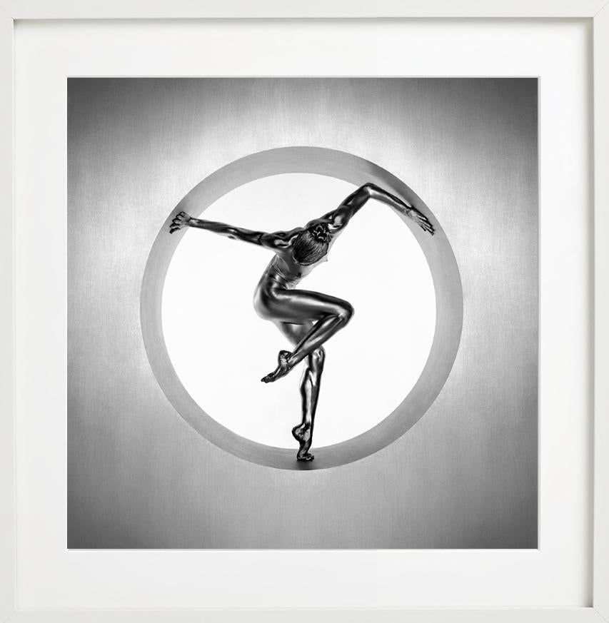 Nemesis - Nude Model painted in silver, Fine Art Photography For Sale 6