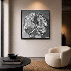 «PARVATI», de Guido Argentini, serie «DIAMOND DUST», obra única, ENMARCADA