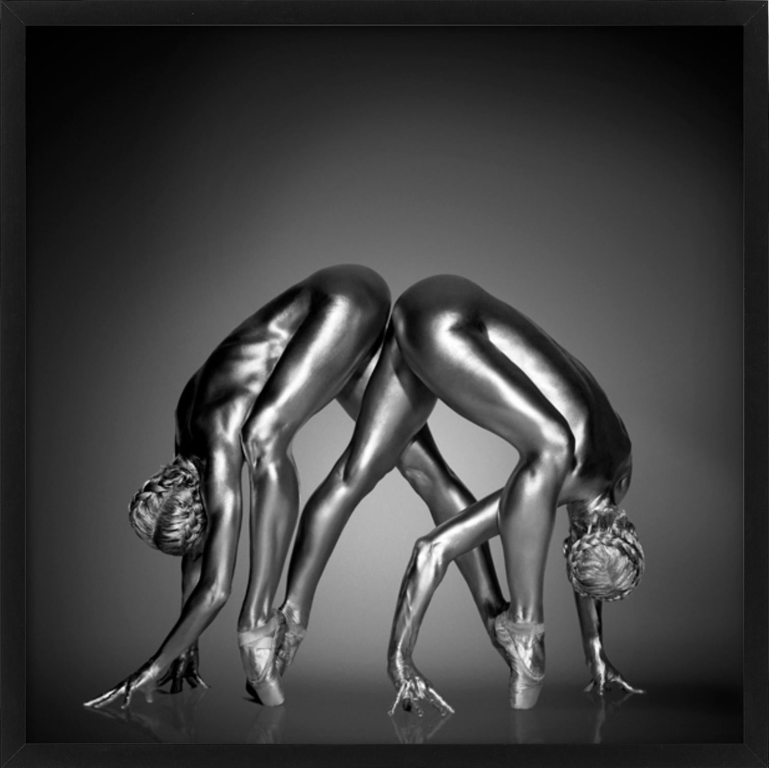 Recibir orientación de la naturaleza - bailarinas desnudas de plata, fotografía artística, 2008 en venta 1